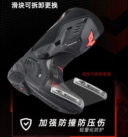 DUHAN New Motorcycle Boots Wear Resistant And Anti Fall Motorcycle Riding Boots Men Motocross Racing Boots