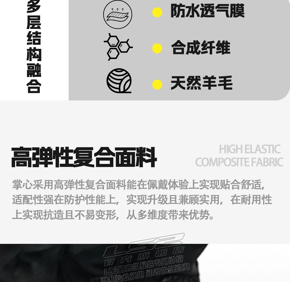 Hendersonshop LS2 URBS II Motorcycle Gloves MG036 Warm Gloves Man For