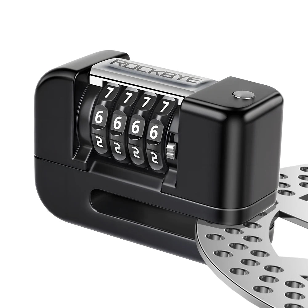 Disc Brake Code Lock - accessory detail showing motorcycle disc lock features and details