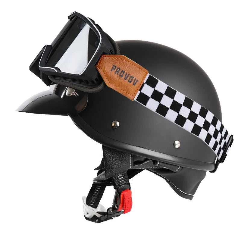 Vintage Half Face Helmet | Bluetooth - View 3 | Henderson Shop
