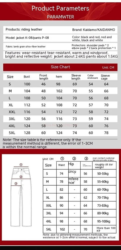 Hendersonshop Motorcycle Jacket Male Waterproof Winter Warm Racing Suit Motorcycle Female