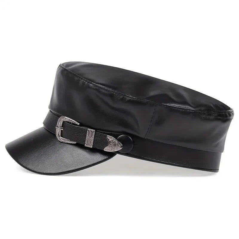 Motorcycle Cap | Leather - View 2 | Henderson Shop