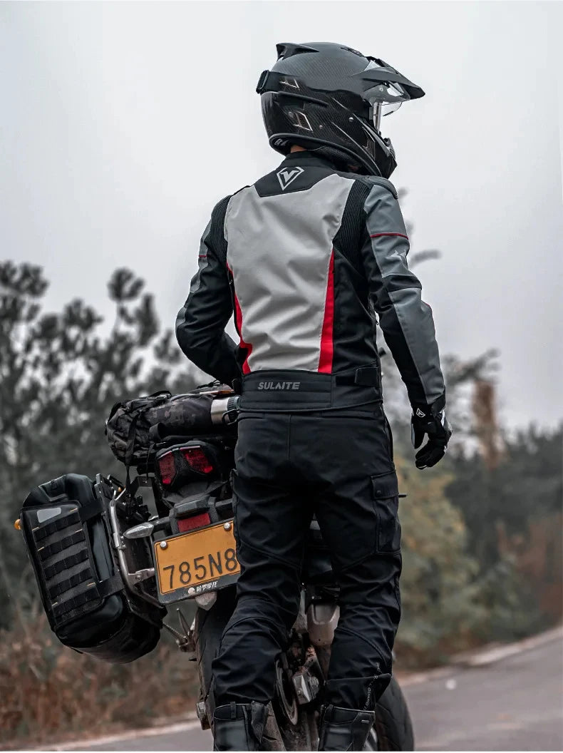 Helmets - Waterproof Men Motorcycle Jackets Windproof Motorcycle Rally Clothes Detachable Warm