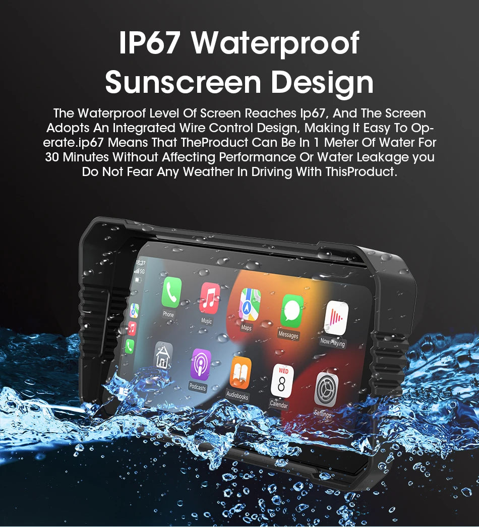 6.25" Motorcycle GPS Navigator | Waterproof & CarPlay - View 10 | Henderson Shop