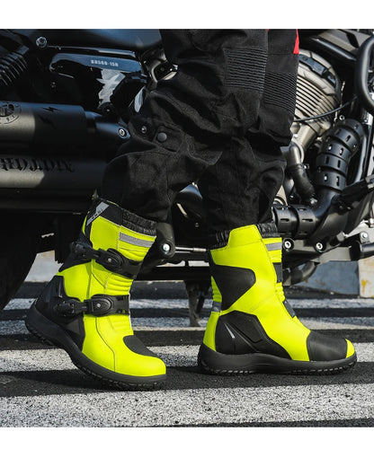 Men Motocross Boots Adventure Low Boots for ADV Riders Sport Touring  Motorcycle Boots Waterproof Riding Shoes Moto Riding Gear