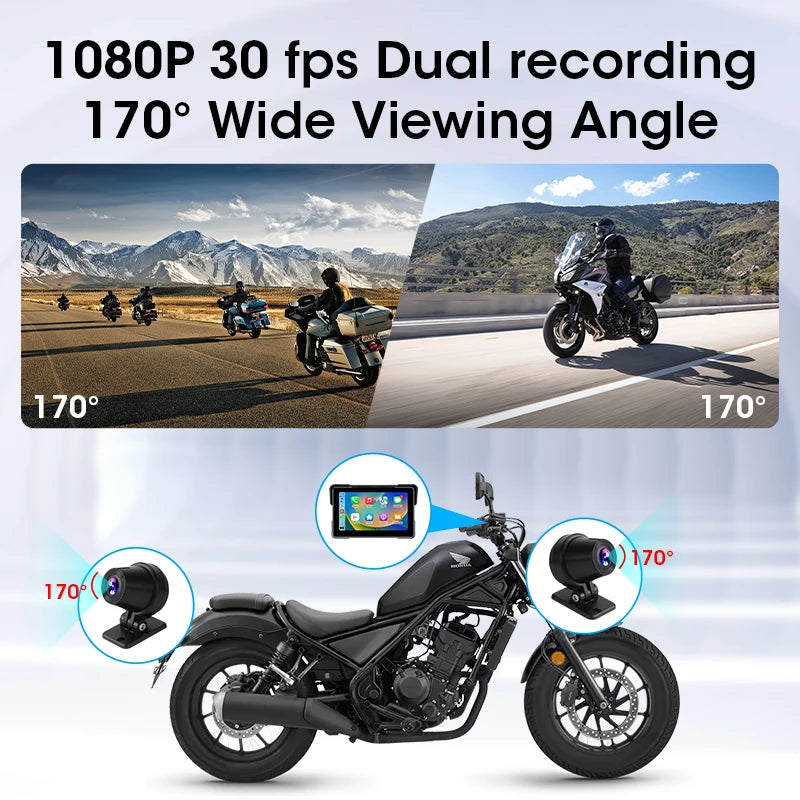 7" Motorcycle GPS Navigator | CarPlay & Android Auto - View 6 | Henderson Shop