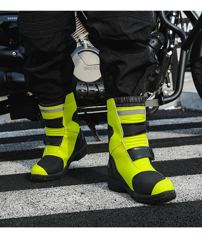 Men Motocross Boots Adventure Low Boots for ADV Riders Sport Touring  Motorcycle Boots Waterproof Riding Shoes Moto Riding Gear