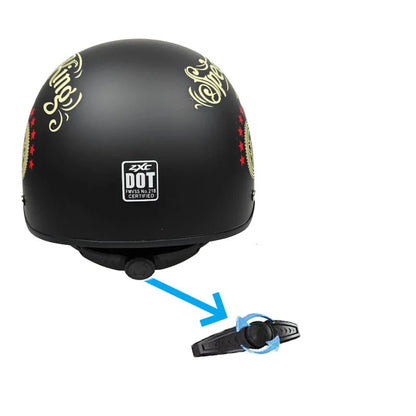 Vintage Half Face Helmet | DOT Certified - View 3 | Henderson Shop