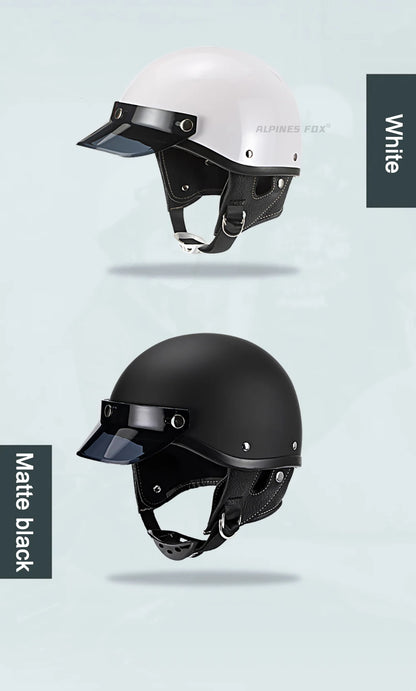 Vintage Half Face Helmet | DOT Certified & Half Face - View 13 | Henderson Shop