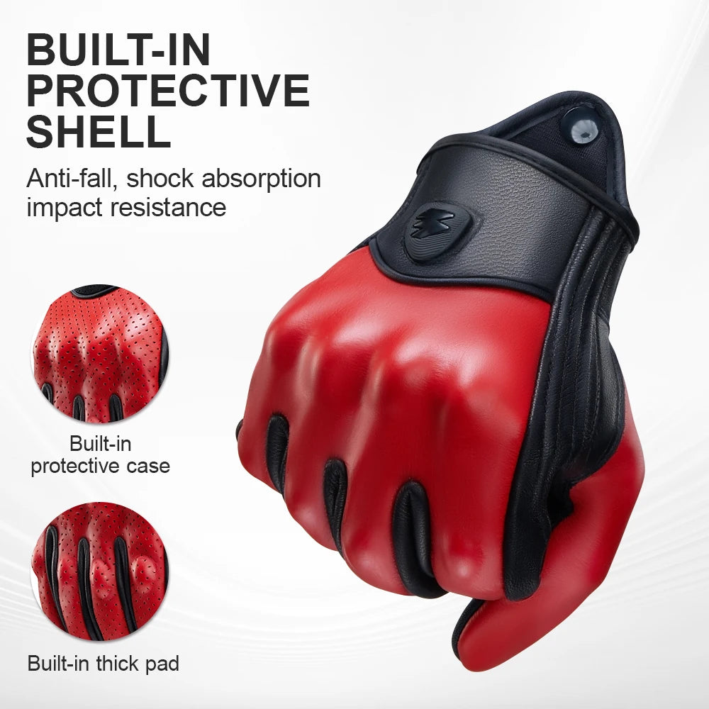 Leather Motorcycle Gloves | Leather & Breathable - View 3 | Henderson Shop