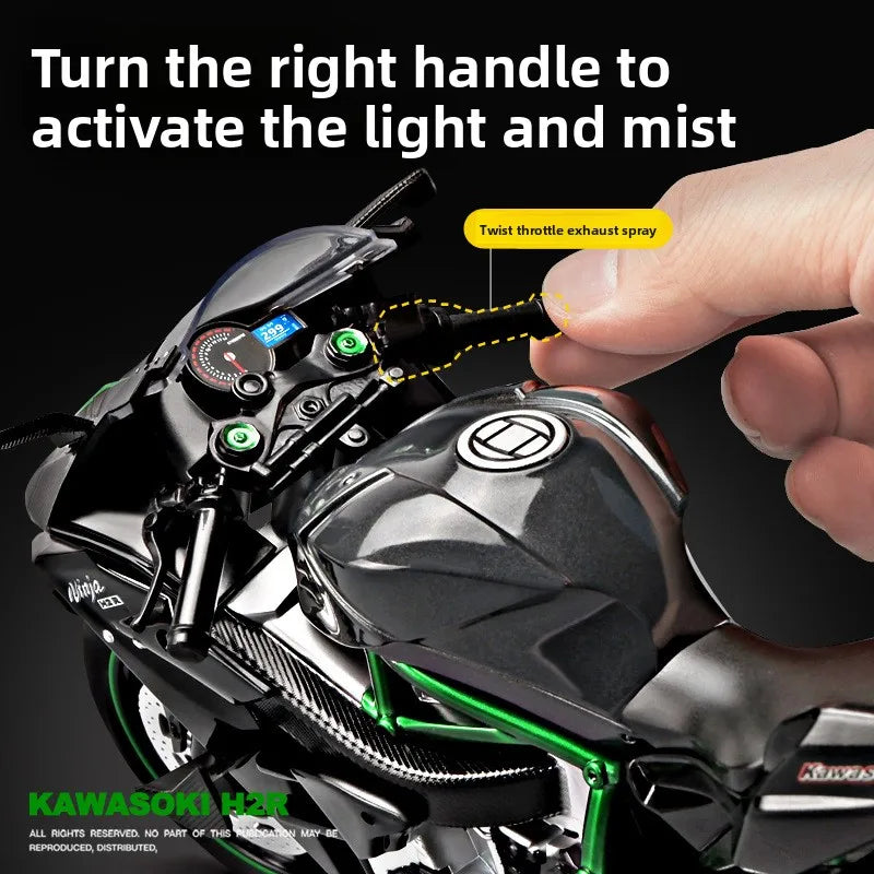 1:9 H2R Simulated spray motorcycle model toy Simulated alloy motorcycle model... | Henderson Shop
