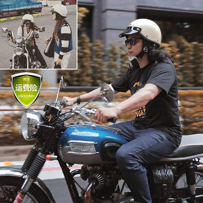 Vintage Half Face Helmet | DOT Certified & Half Face - View 5 | Henderson Shop