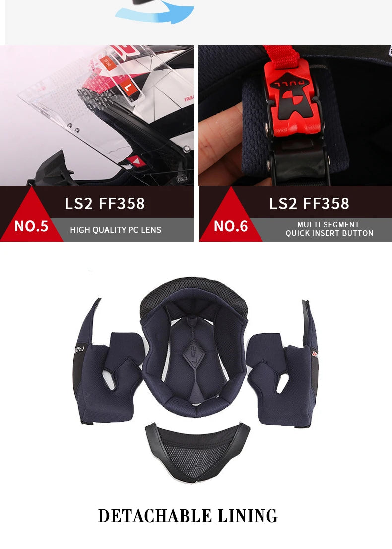 Hendersonshop LS2 Draze Full Face Capacete Masculino For women ls2 FF358