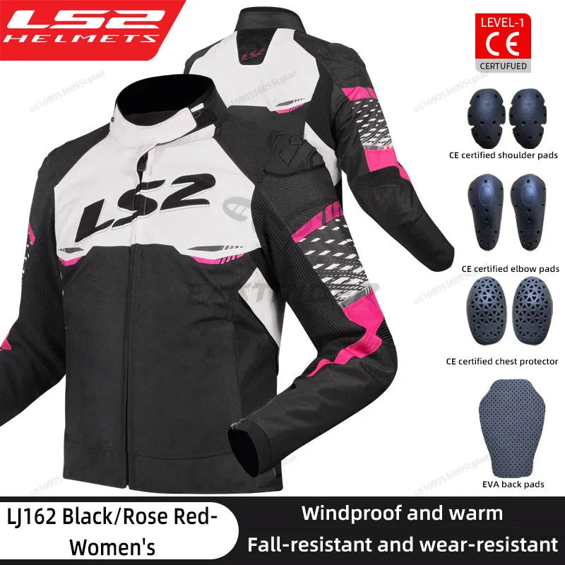 Hendersonshop LS2 Original APEX Motorcycle Jacket Autumn Winter Waterproof Windproof Warm