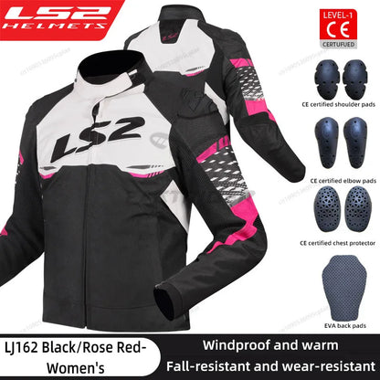 Hendersonshop LS2 Original APEX Motorcycle Jacket Autumn Winter Waterproof Windproof Warm