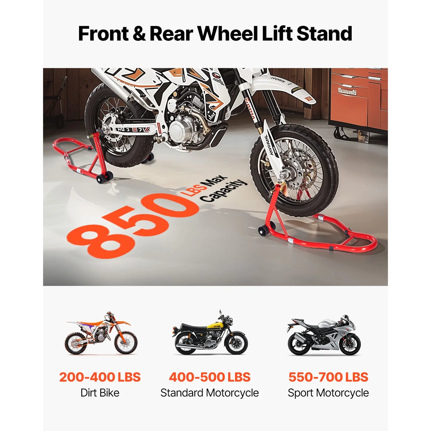 Motorcycle Stand Lift 850lbs - View 3 | Henderson Shop