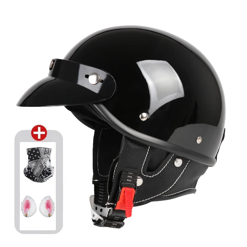 Vintage Half Face Helmet | Bluetooth - View 17 | Henderson Shop
