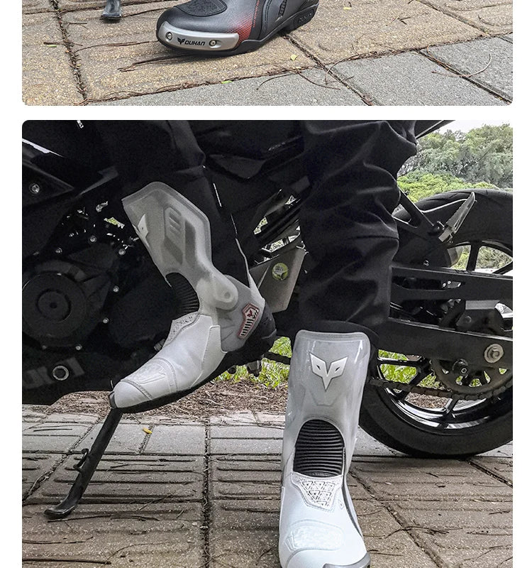 DUHAN New Motorcycle Boots Wear Resistant And Anti Fall Motorcycle Riding Boots Men Motocross Racing Boots