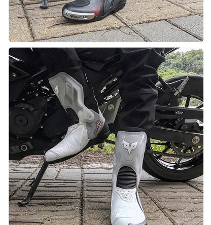 DUHAN New Motorcycle Boots Wear Resistant And Anti Fall Motorcycle Riding Boots Men Motocross Racing Boots