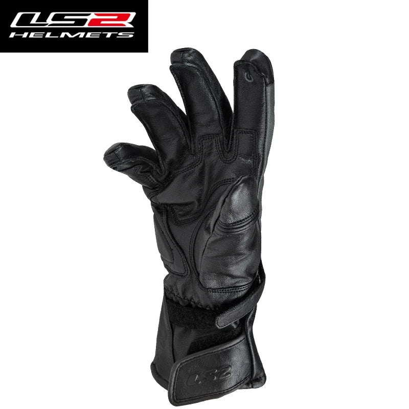 Hendersonshop LS2 MG003 Motorcycle gloves Winter cowhide windproof and waterproof touch