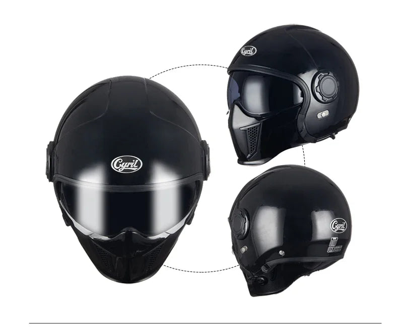 Hendersonshop Full Face Open Face Motorcycle Helmet Motorbike Street Bike Helmets