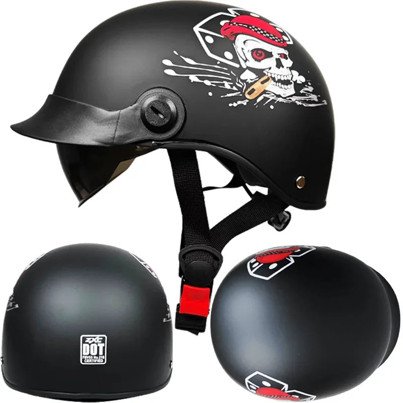 Vintage Half Face Helmet | DOT Certified - View 17 | Henderson Shop