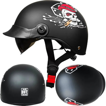 Vintage Half Face Helmet | DOT Certified - View 17 | Henderson Shop