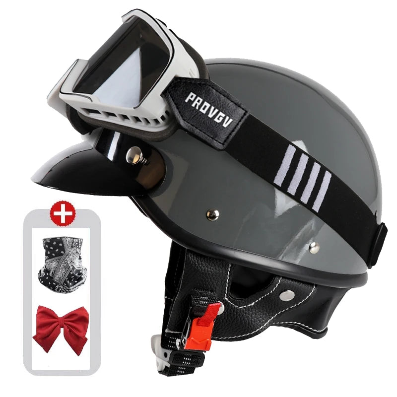 Vintage Half Face Helmet | Bluetooth - View 20 | Henderson Shop