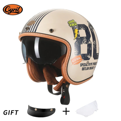 Vintage Half Face Helmet | DOT Certified & ECE Certified - View 34 | Henderson Shop