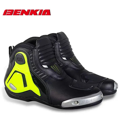 BENKIA Motorcycle Boots Men Professional Track Riding Botas