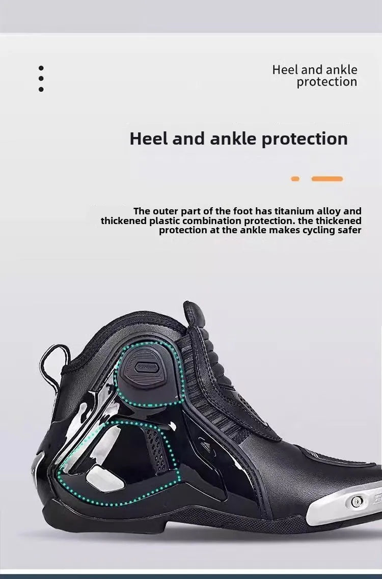 BENKIA Motorcycle Boots Men Professional Track Riding Botas