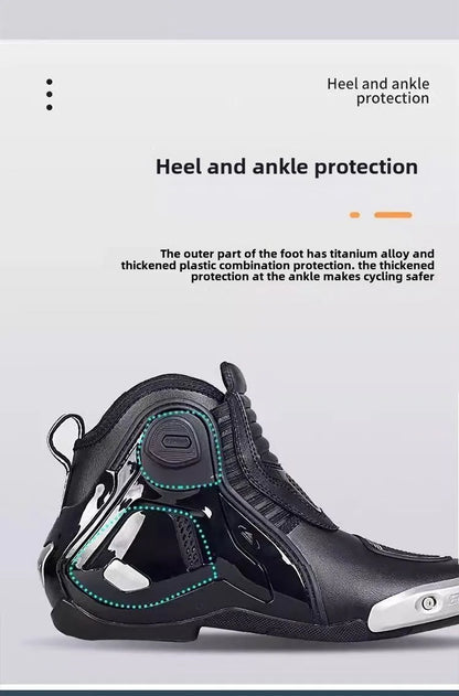 BENKIA Motorcycle Boots Men Professional Track Riding Botas