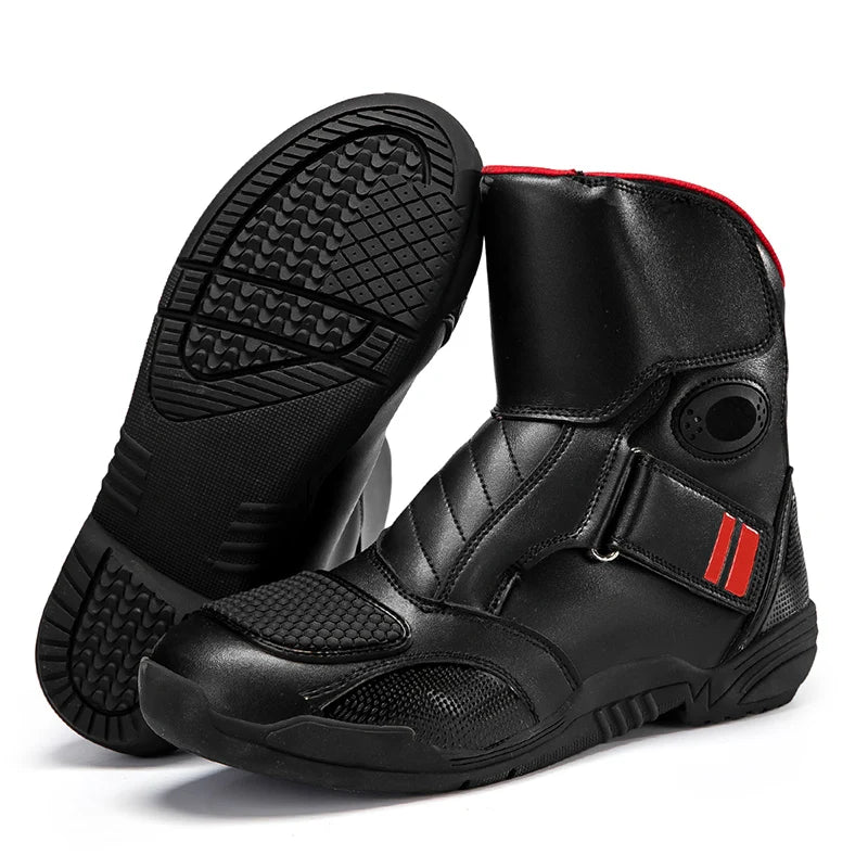 Men's Motorcycle Boots Outdoor Waterproof Motos Cycling Protective Shoes Motocross Off-Road Racing Boots Motorcycle Accessories