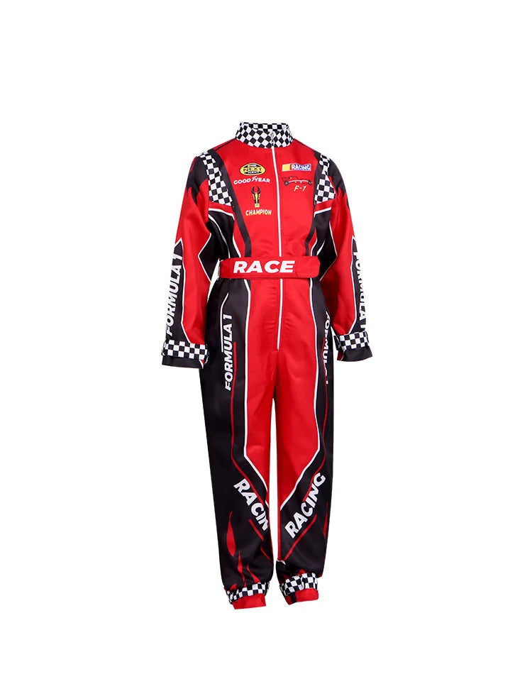 Boy Racer Cosplay Costume Red Classic One-Piece Training Racing