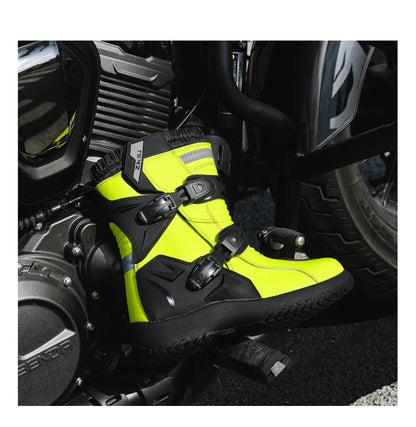 Men Motocross Boots Adventure Low Boots for ADV Riders Sport Touring  Motorcycle Boots Waterproof Riding Shoes Moto Riding Gear