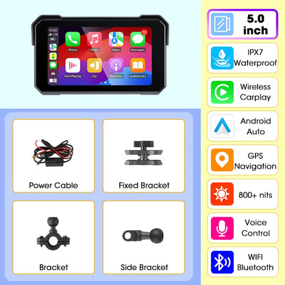 Jansite Motorcycle GPS Navigator | Waterproof & CarPlay - View 21 | Henderson Shop