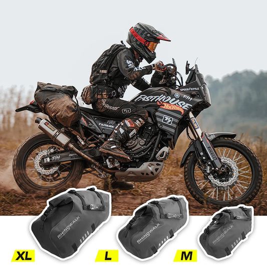 Rhinowalk Motorcycle Bag 100%Waterproof 18L/28L/48L Large Capacity 2 Pcs Univ... | Henderson Shop