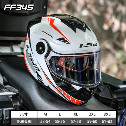 Hendersonshop Original LS2 FF345 Motorcycle Helmet Flip Up Full Face Casque