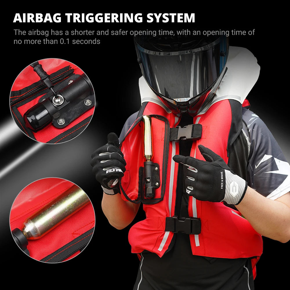 Motorcycle Airbag Safety Vest | CO2 Anti-Crash Protection | Henderson Shop