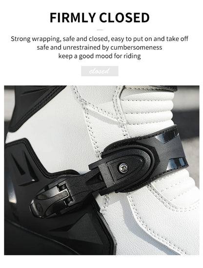 Men Motocross Boots Adventure Low Boots for ADV Riders Sport Touring  Motorcycle Boots Waterproof Riding Shoes Moto Riding Gear