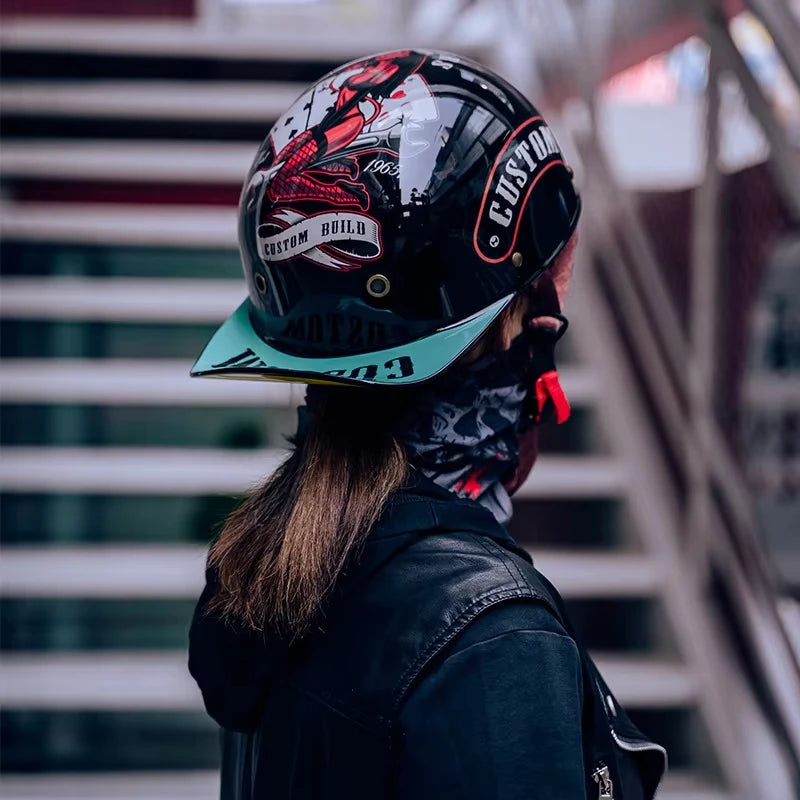 Vintage Half Face Helmet | Breathable & Summer - View 6 | Henderson Shop