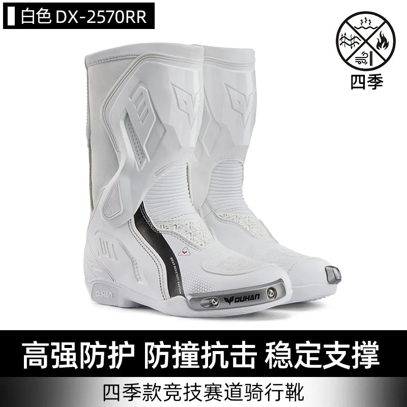 DUHAN New Motorcycle Boots Wear Resistant And Anti Fall Motorcycle Riding Boots Men Motocross Racing Boots