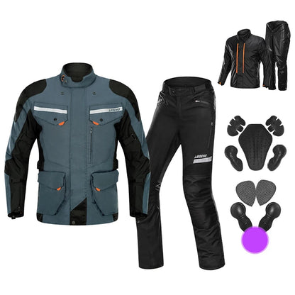 Motorcycle Jacket Pants Suit Waterproof Men Motorbike Riding Moto Jacket Prot... | Henderson Shop