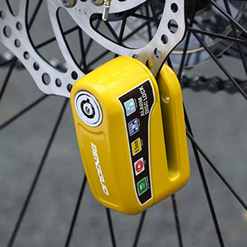 Motorcycle Alarm Disc Lock - feature detail showing motorcycle disc lock features and details