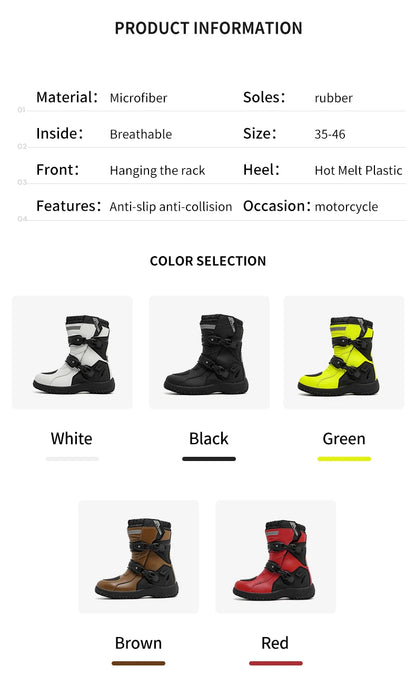 Men Motocross Boots Adventure Low Boots for ADV Riders Sport Touring  Motorcycle Boots Waterproof Riding Shoes Moto Riding Gear