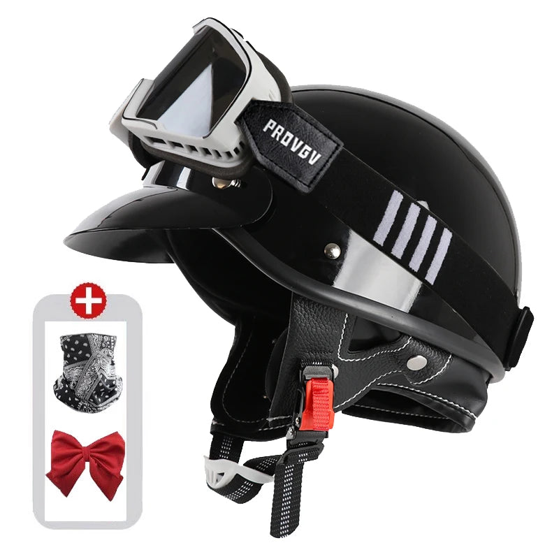 Vintage Half Face Helmet | Bluetooth - View 15 | Henderson Shop