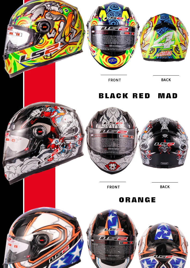 Helmets - LS2 Full Face Capacete Masculino ls2 FF358 Motocross Racing Man