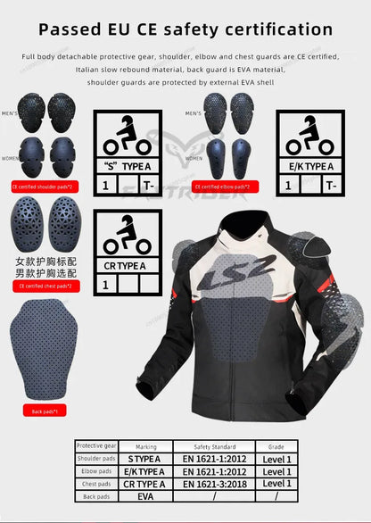 Hendersonshop LS2 Original APEX Motorcycle Jacket Autumn Winter Waterproof Windproof Warm