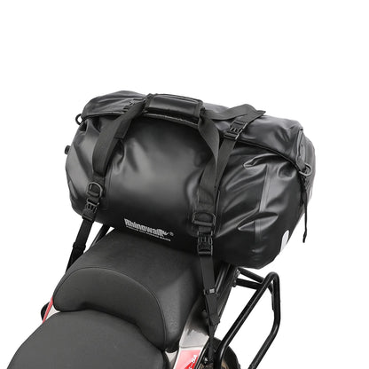 Rhinowalk Tail Bag 45L - feature detail showing motorcycle tail bag features and details
