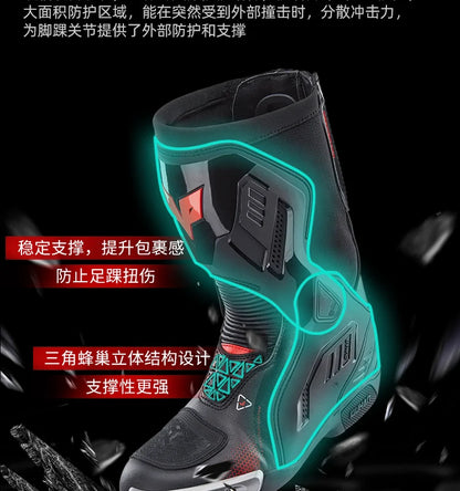 DUHAN New Motorcycle Boots Wear Resistant And Anti Fall Motorcycle Riding Boots Men Motocross Racing Boots